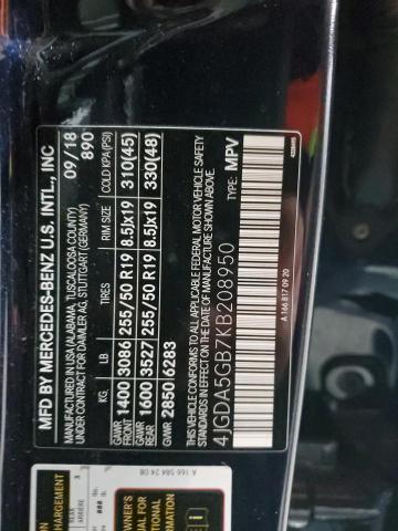 2019 MERCEDES-BENZ GLE 400 4M 4JGDA5GB7KB208950