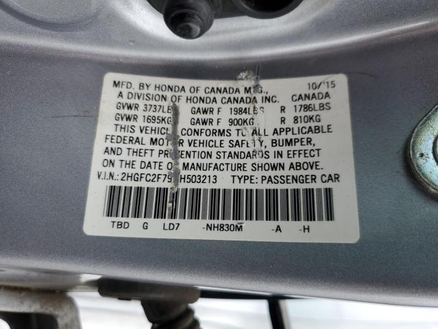 2016 HONDA CIVIC EX 2HGFC2F79GH503213