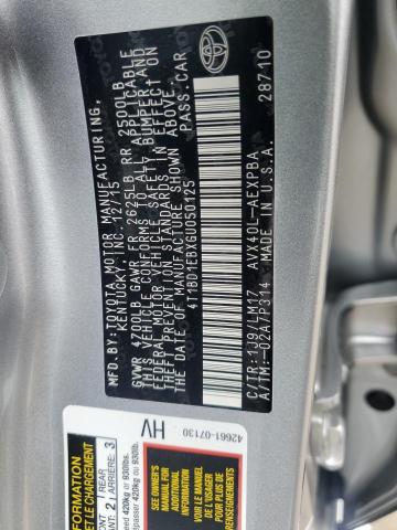 2016 TOYOTA AVALON HYB 4T1BD1EBXGU050125
