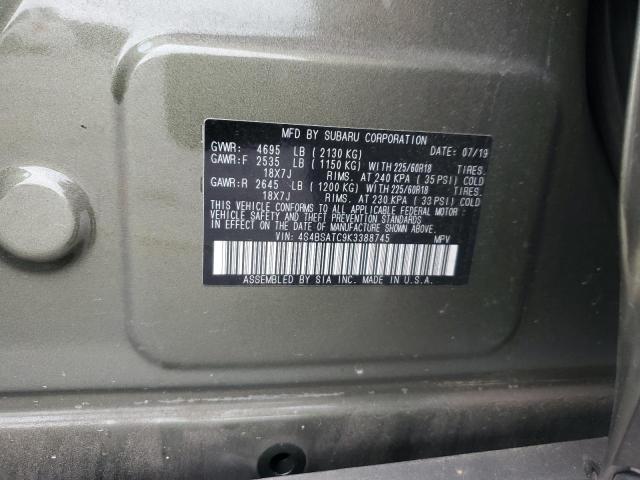 2019 SUBARU OUTBACK TO 4S4BSATC9K3388745