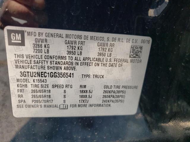2016 GMC SIERRA K15 3GTU2NEC1GG356541