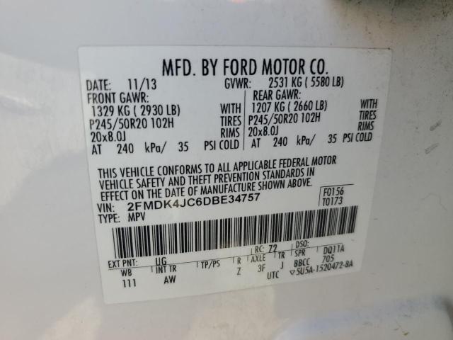 2013 FORD EDGE SEL - 2FMDK4JC6DBE34757