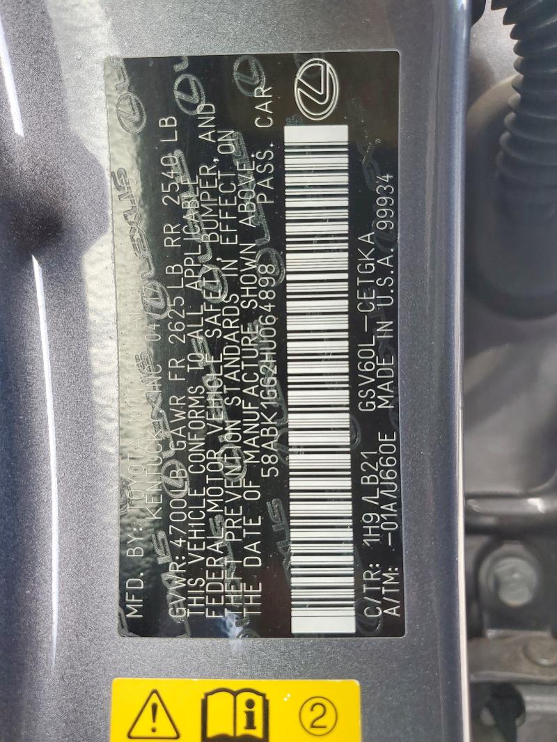2017 LEXUS ES 350 - 58ABK1GG2HU064898