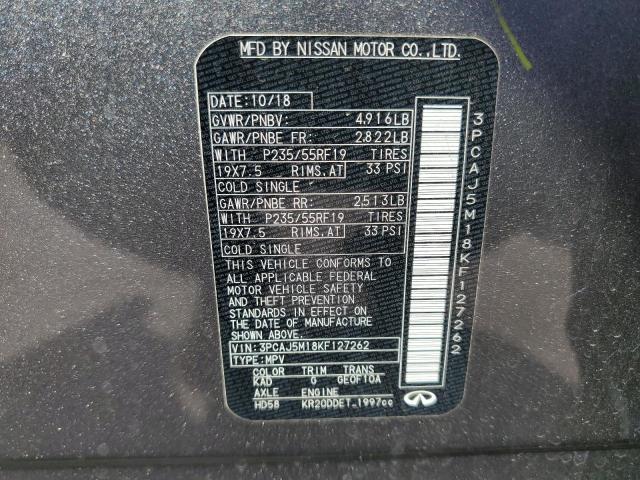 2019 INFINITI QX50 ESSEN 3PCAJ5M18KF127262