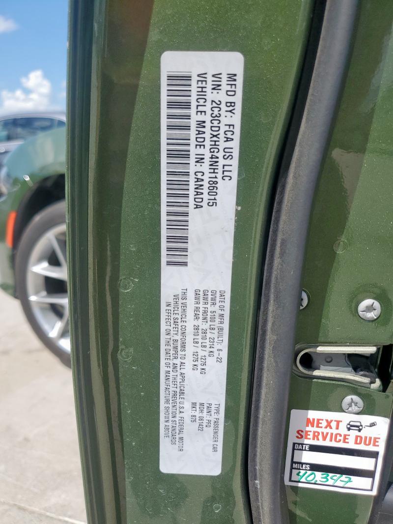 2022 DODGE CHARGER GT 2C3CDXHG4NH186015