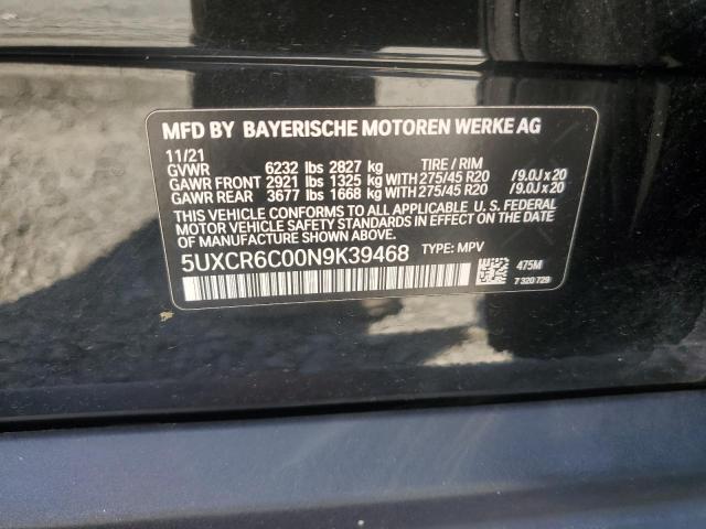 2022 BMW X5 XDRIVE4 5UXCR6C00N9K39468