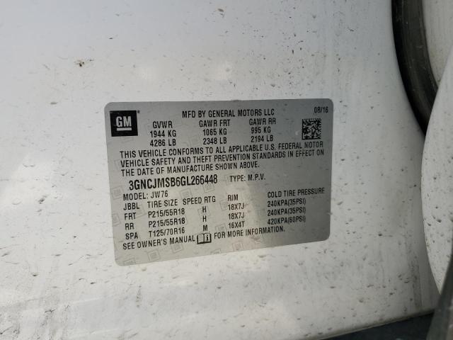 2016 CHEVROLET TRAX LTZ 3GNCJMSB6GL266448