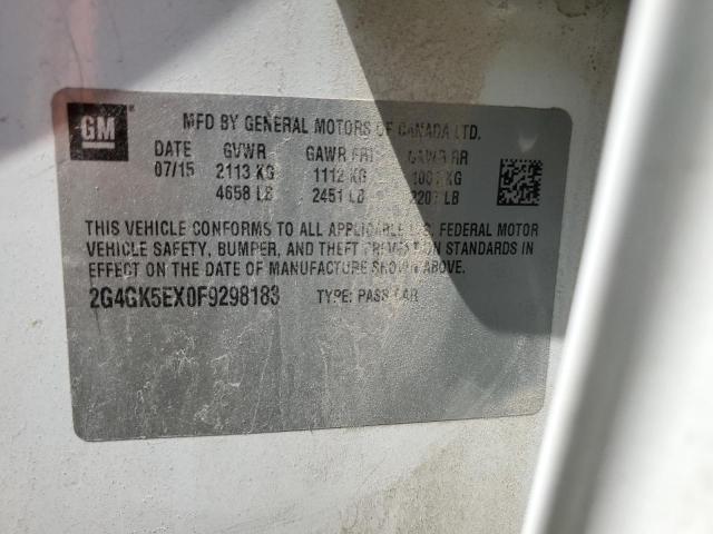 2015 BUICK REGAL 2G4GK5EX0F9298183