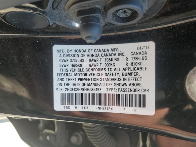 2017 HONDA CIVIC EX - 2HGFC2F79HH535497