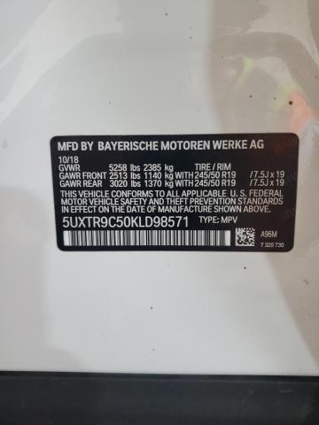 2019 BMW X3 XDRIVE3 - 5UXTR9C50KLD98571