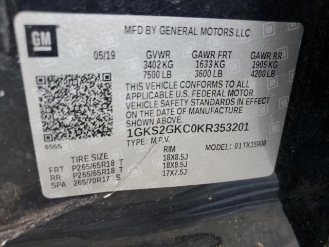 2019 GMC YUKON XL K 1GKS2GKC0KR353201