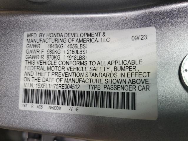 2024 HONDA CIVIC EXL 19XFL1H75RE004512