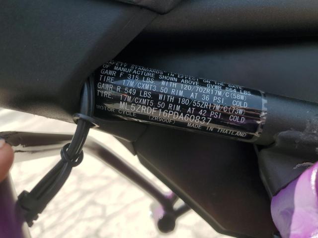 2023 KAWASAKI ZR900 F ML5ZRDF16PDA60837