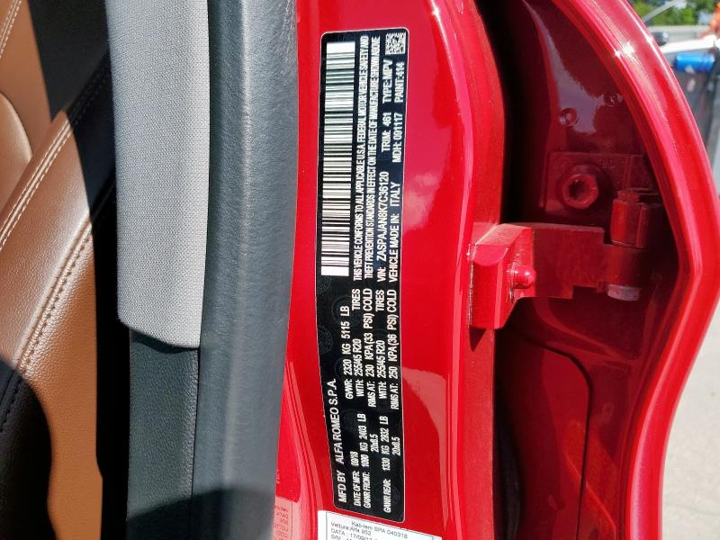 2019 ALFA ROMEO STELVIO ZASPAJAN8K7C36120