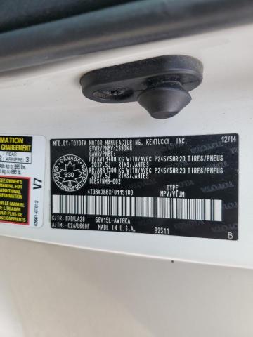 2015 TOYOTA VENZA LE - 4T3BK3BBXFU115180