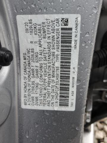 2020 HONDA CIVIC SPOR - 2HGFC2F80LH591765