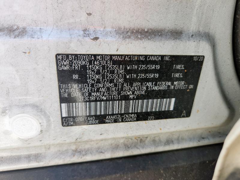 2021 TOYOTA RAV4 XLE P - 2T3C1RFV7MW111101