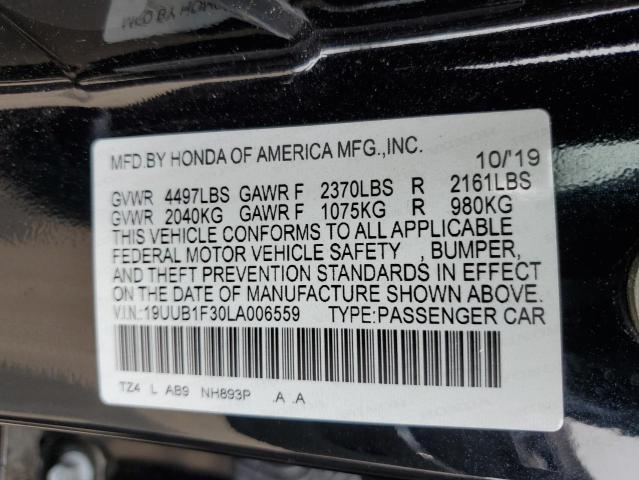 2020 ACURA TLX 19UUB1F30LA006559