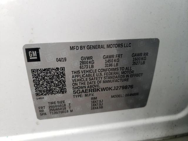 2019 BUICK ENCLAVE ES 5GAERBKW0KJ279876