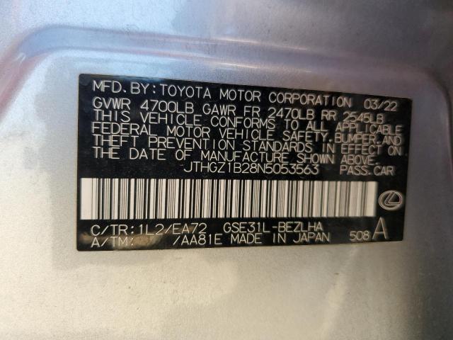 2022 LEXUS IS 350 F S JTHGZ1B28N5053563