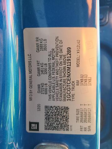 2021 CHEVROLET COLORADO L 1GCGTCENXM1191289