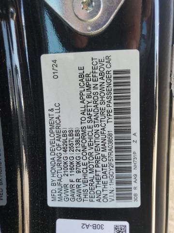 2024 HONDA ACCORD HYBRID SPORT - 1HGCY2F57RA038581