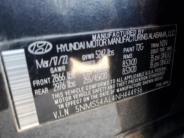 2022 HYUNDAI SANTA FE CALLIGRAPHY 5NMS54AL4NH444936