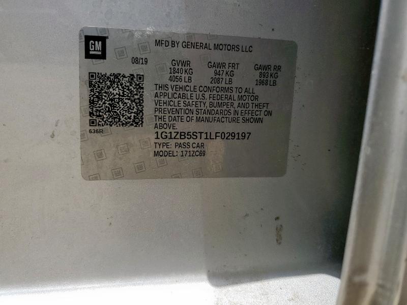 2020 CHEVROLET MALIBU LS 1G1ZB5ST1LF029197