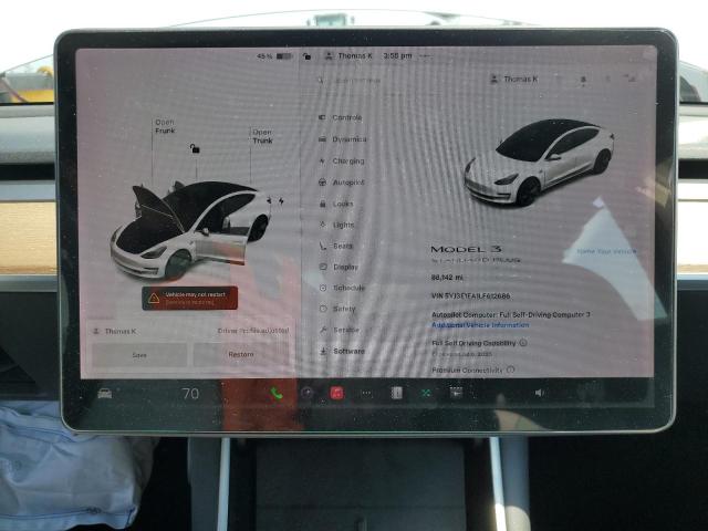 2020 TESLA MODEL 3 5YJ3E1EA1LF612686