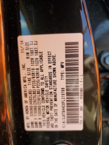 2015 ACURA RDX TECHNO 5J8TB4H5XFL019789