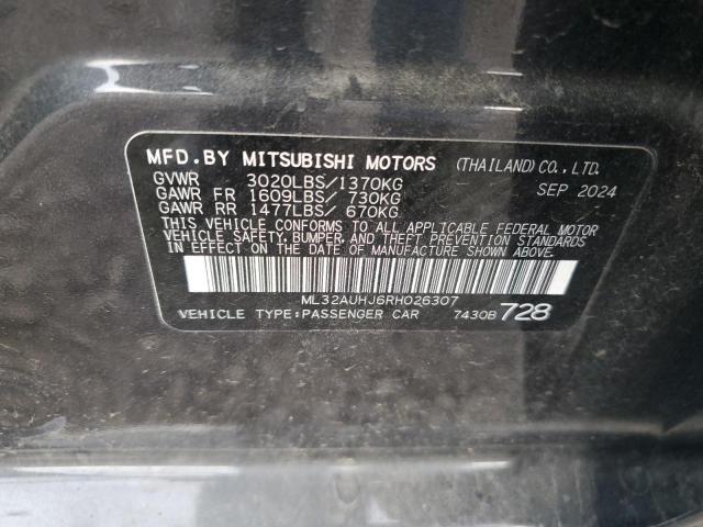 2024 MITSUBISHI MIRAGE ES ML32AUHJ6RH026307