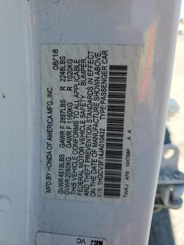 2018 HONDA ACCORD HYB 1HGCV3F14JA010432