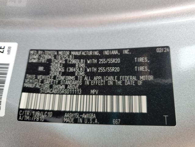 2024 TOYOTA GRAND HIGH 5TDACAB55RS011113