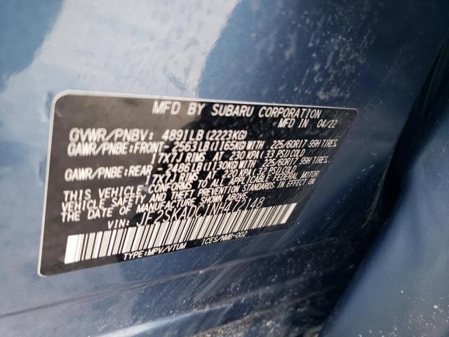 2022 SUBARU FORESTER P JF2SKADC1NH472148