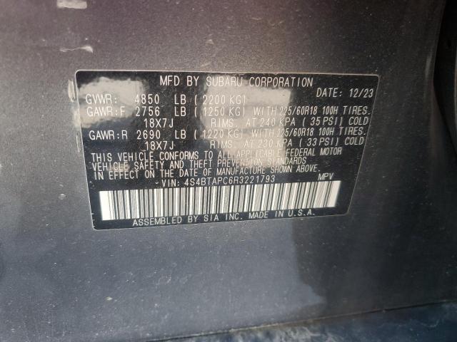 2024 SUBARU OUTBACK TO 4S4BTAPC6R3221793