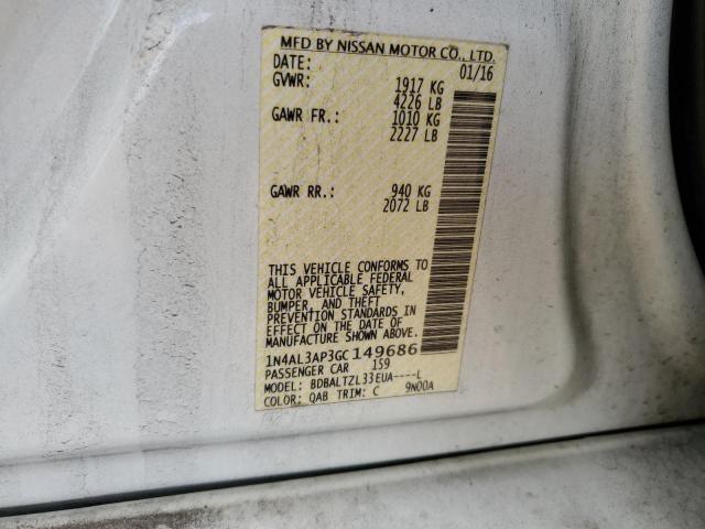 2016 NISSAN ALTIMA 2.5 - 1N4AL3AP3GC149686