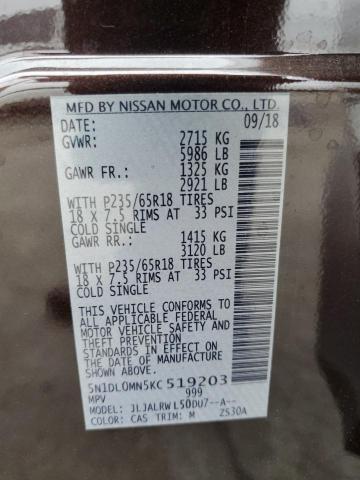 2019 INFINITI QX60 5N1DL0MN5KC519203