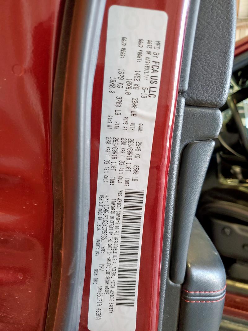 2019 JEEP GRAND CHER 1C4RJFLG2KC758651