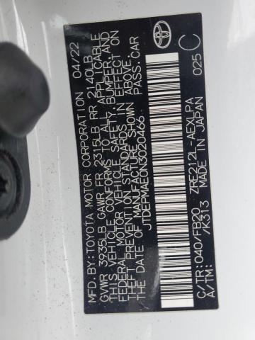 2022 TOYOTA COROLLA LE JTDEPMAE0N3020466