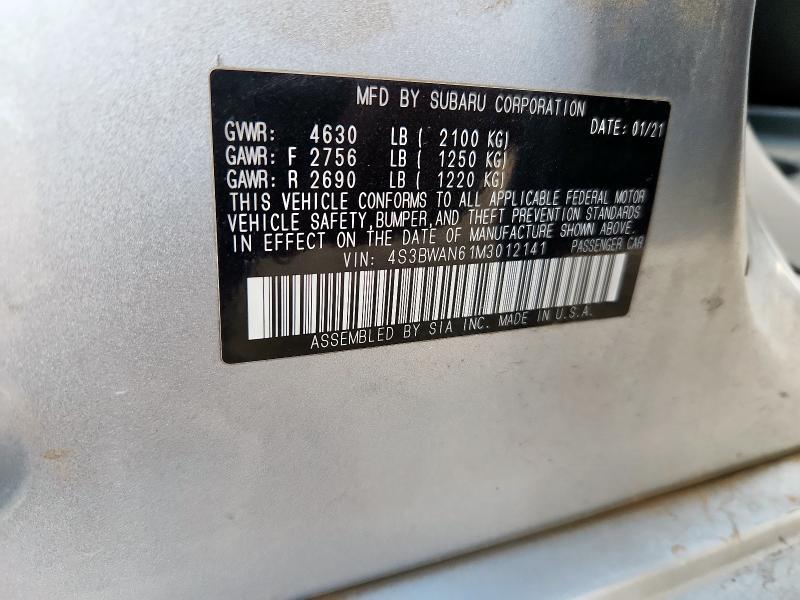 2021 SUBARU LEGACY LIM 4S3BWAN61M3012141