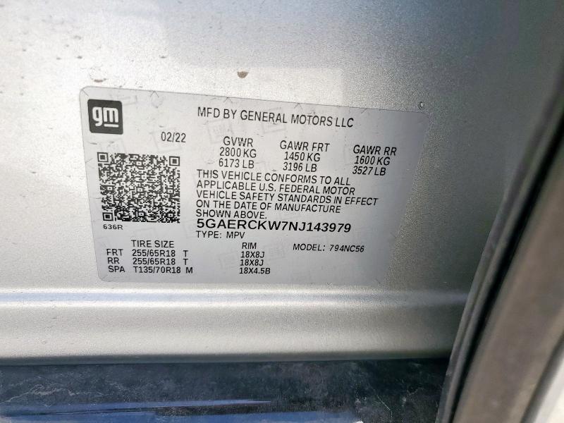 2022 BUICK ENCLAVE PR #3291631263