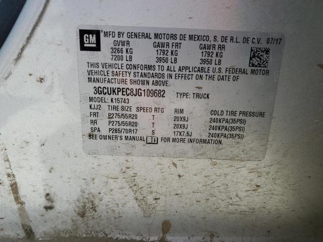 2018 CHEVROLET 1500 3GCUKPEC8JG109682