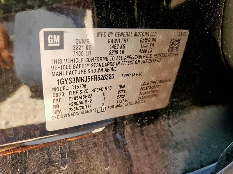 2015 CADILLAC ESCALADE L 1GYS3MKJ8FR626326