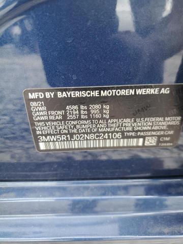 2022 BMW 330I - 3MW5R1J02N8C24106