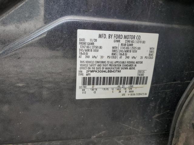 2020 FORD EDGE SE - 2FMPK3G94LBB43790