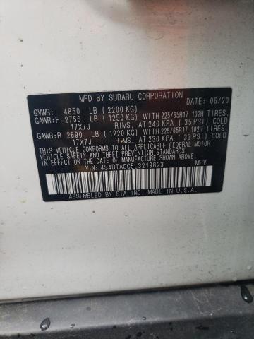 2020 SUBARU OUTBACK PR 4S4BTACC5L3219823