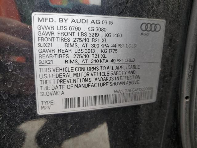 2015 AUDI Q7 PREMIUM - WA1LGAFE4FD020958
