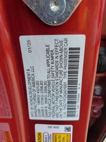 2025 HONDA ACCORD LX 1HGCY1F2XSA016001