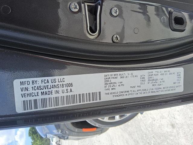 2022 JEEP GRAND WAGO 1C4SJVEJ4NS181006
