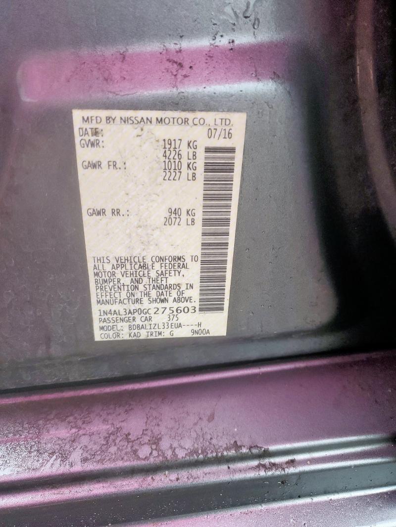 2016 NISSAN ALTIMA 2.5 - 1N4AL3AP0GC275603